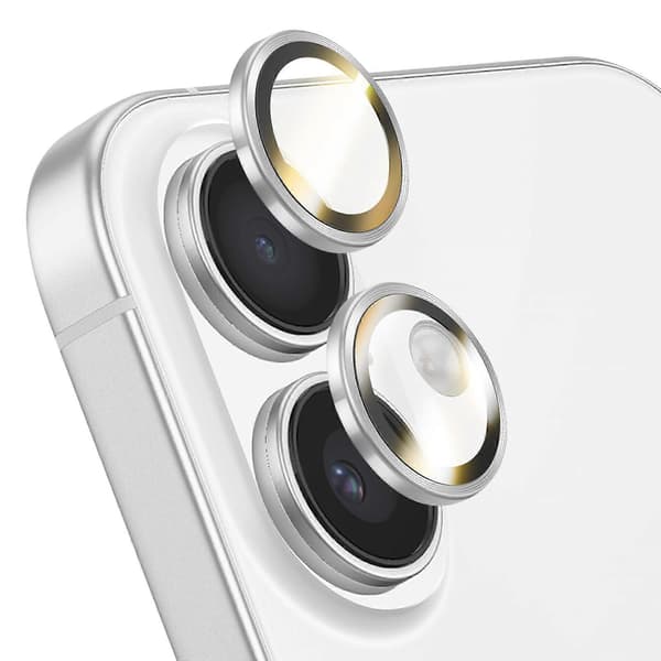 Repskydd för kameralins till iPhone 16 / 16 Plus / 17, Silver