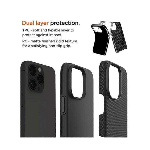 Hardt deksel til iPhone 16 Pro Max, falltest 4m North Case Ultra Forsterket, Svart