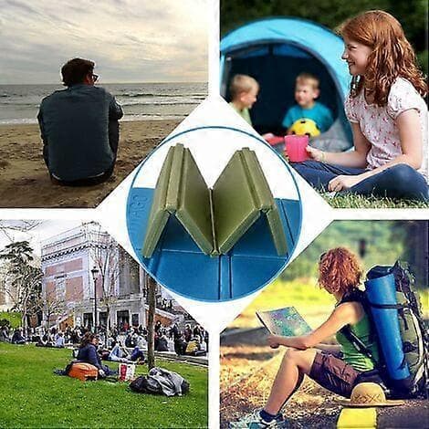 Sæt med 4 foldbare skumpuder, ideelle til udendørs aktiviteter, camping og friluftsliv.