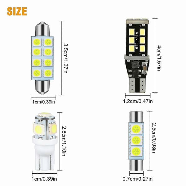 LED interiör vita lampor paketlicens för Chevy Silverado 1500 2500 2007-13