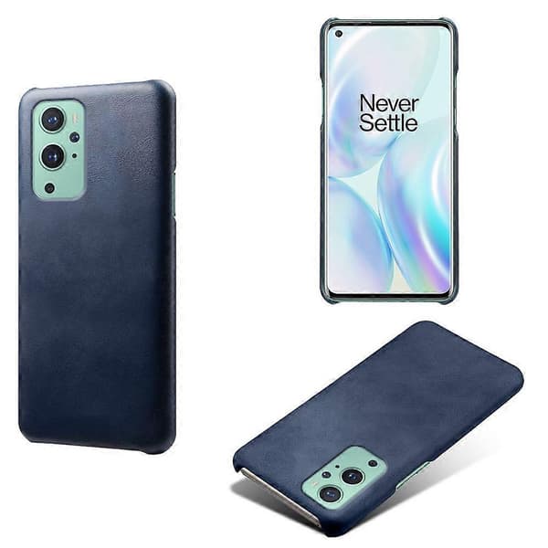 KSQ PU Läderbelagt PC-telefonfodral för OnePlus 9 Pro (Blå)