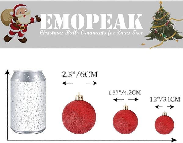 24 stk. julekugler til juletræet - Splintfrie julekugler