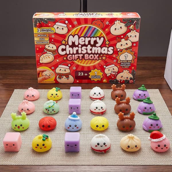 Jule-klemlegetøj adventskalender – 24 dages afstressning – til børn, voksne og fester