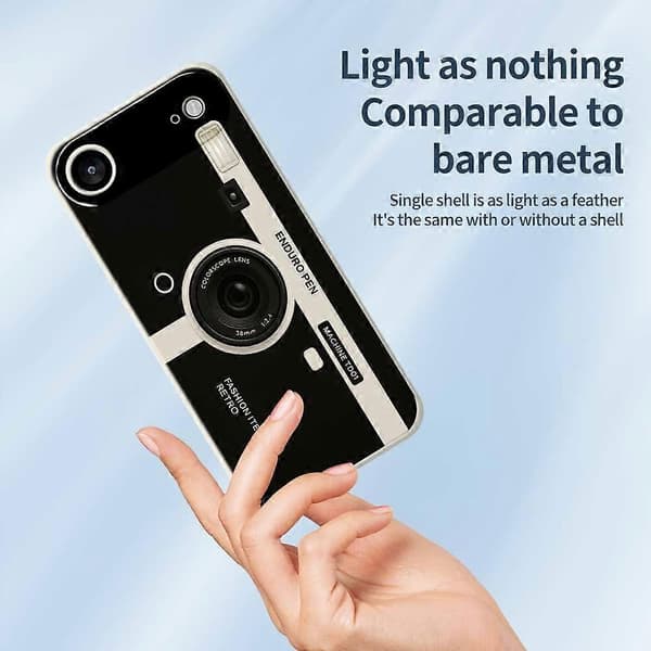 Til iPhone 17 Air-deksel Colorscope Lens Pattern Printing Straight Edge TPU-telefonbakdeksel - Beige