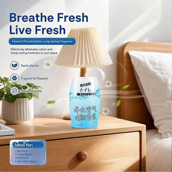Toalettluktfjernende luftfriskergel - 260 ml langvarig baderomsduft