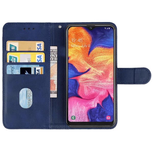 Läderfodral för Samsung Galaxy A10e (Blå)