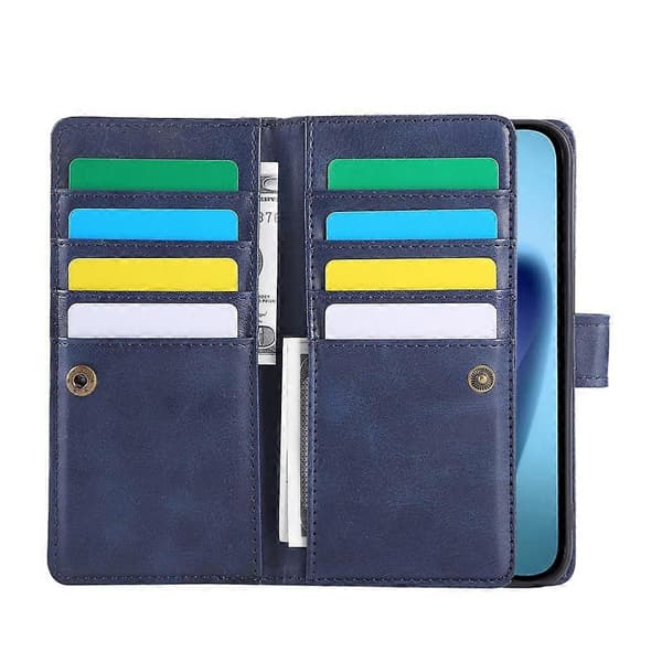 Kompatibel til iPhone 17 Air Case Split Læder Magnetisk Pung Telefoncover Med Håndledsrem