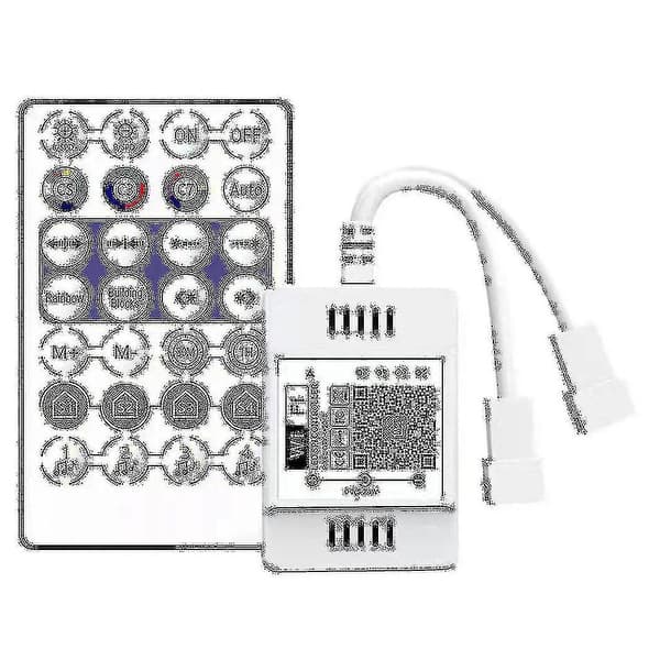 Dc5v-24v 28-tasters Rf-kontroller Wifi App Musikk Stemmefjernkontroll For Ws2812b Ws2811 Rgb Led-stripe