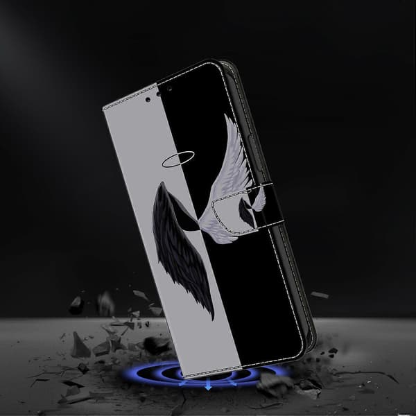 For iPhone 17 Air Case Magnetic Closure 3D Pattern Leather Wallet Phone Cover