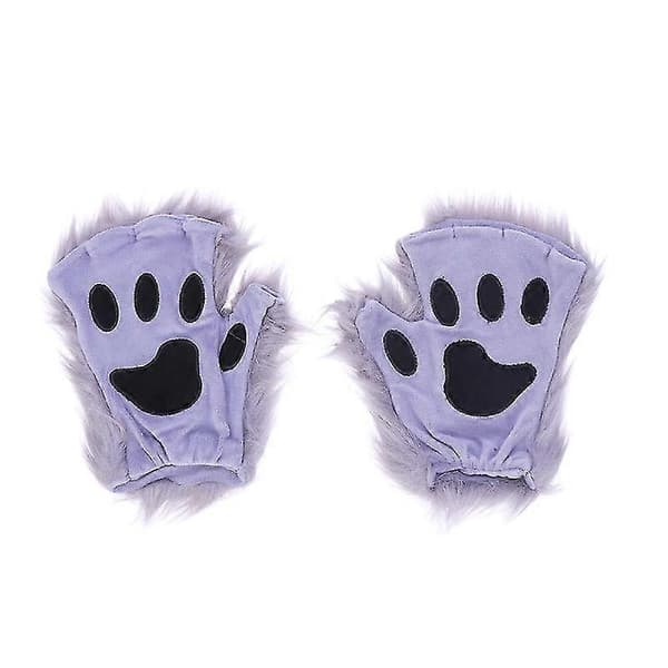 Halvfingerhandskar med tassar Halloween Handvante Halloween Vante Tasshandskar