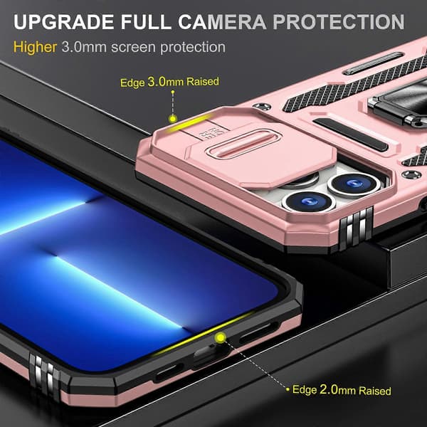 Armor PC + TPU Kameraskydd Telefonfodral (För iPhone 15 Pro)