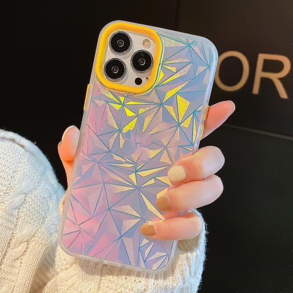 Chameleon Series telefoncover til iPhone 13 Pro Max diamantmønster