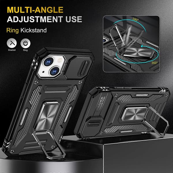 Armor PC + TPU Kameraskydd Mobilskal (För iPhone 15)