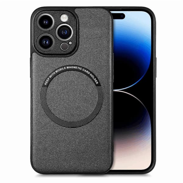 Fodral för Iphone X / 11/12/13/14 Magnetisk Enfärgad Finhål Anti-fall Case För Iphone 14 Pro Max