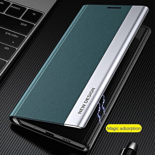 Kompatibel til iPhone 17 Air Case Anti-Drop Læder Telefoncover Med Stativ