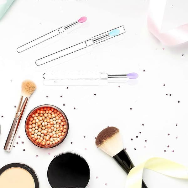 8 stk. silikone læbebørster, makeup skønheds læbestiftbørster med låg til læbestift, læbeglans, læbemaske