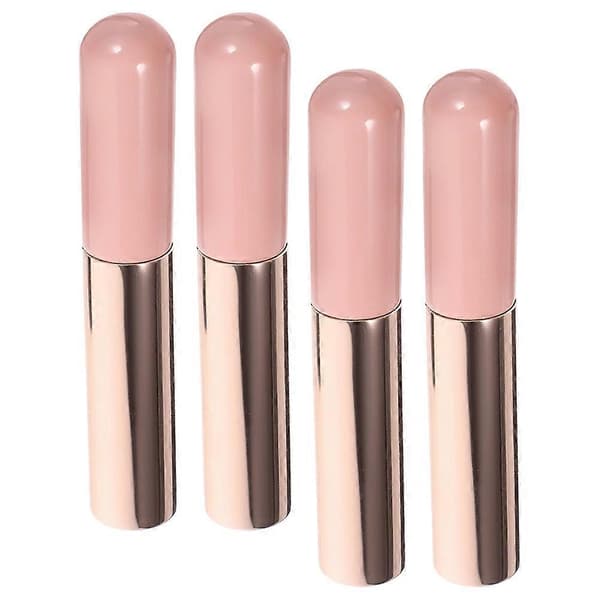 Makeup Silikone Læbebørste Læbestift Applikator 4 Stk. Pink Bærbart Sæt