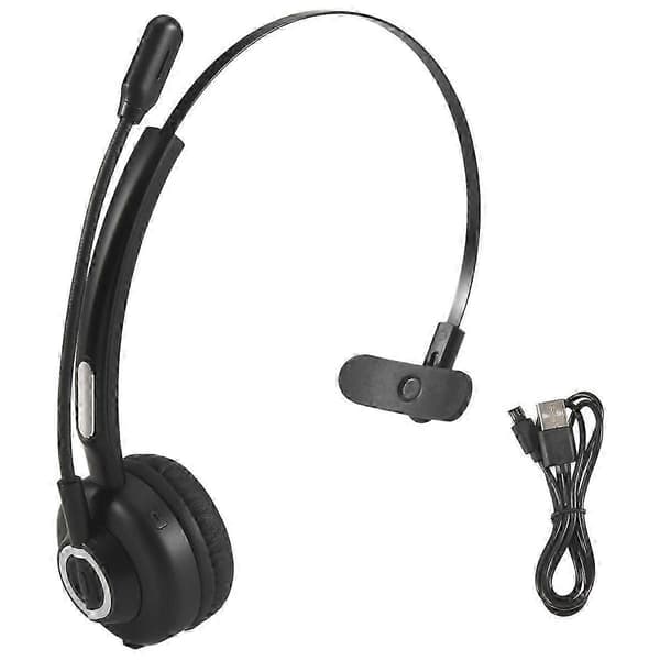 Bluetooth-hovedtelefoner med mikrofon, trådløst headset på øret, støjreducerende pc-headset til mobiltelefon