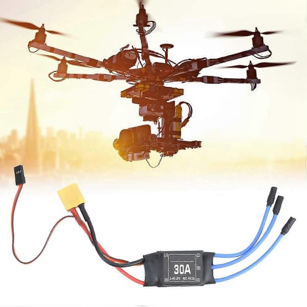 4 STK 2-4S 30A RC Børsteløs ESC T-plugg Elektrisk hastighetskontroller 5V 2A for 2 til 4S Lipo-batteri Multikopter Quadcopter