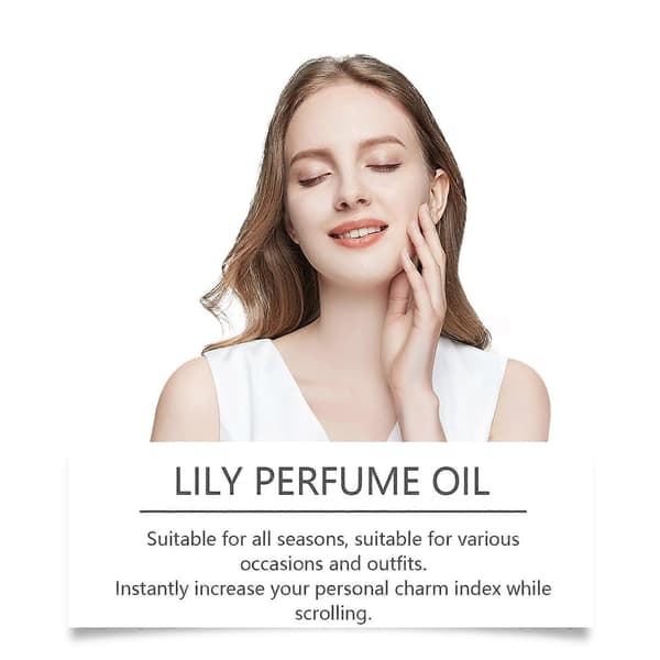 Dame Lily Roll-On Parfume, Langvarig Frisk Blomsterduft, Bærbar 10ml til Daglig Brug