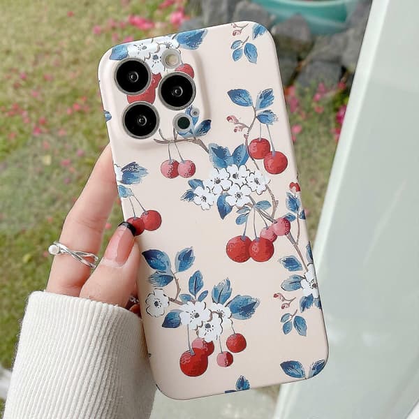 Til iPhone 13 Pro Max Vandmærke Blomstermønster PC Telefoncover
