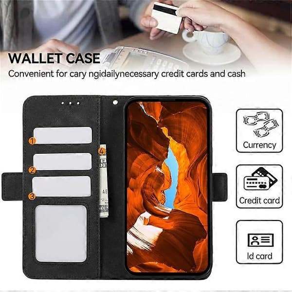 ABEEL Compatible For iPhone 17 Air Case PU Leather Folio Stand View RFID Phone Cover
