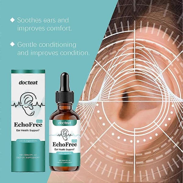 Tinnitus Relief Drops Echofree Ear Health Support Drops (1 stk.)