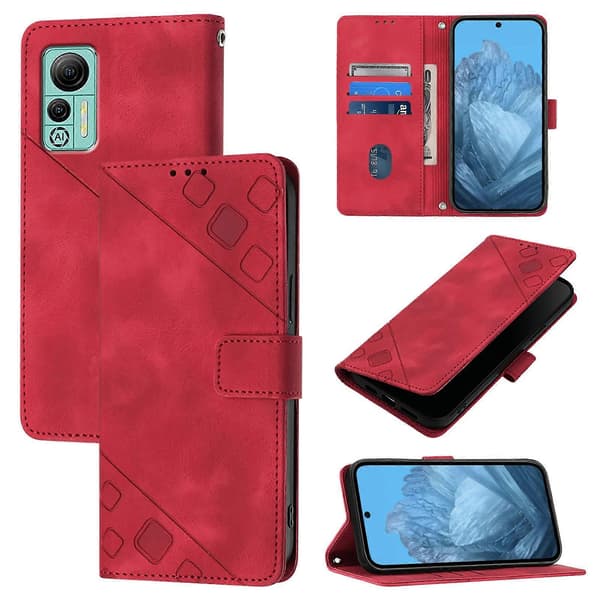 Skin Feel præget læder telefoncover til Ulefone Note 14