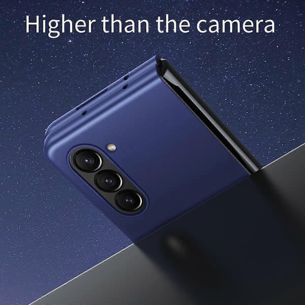Hudfølelse Støtsikker PC Sammenleggbart Beskyttende Telefondeksel til Samsung Galaxy Z Fold5 (Blå)