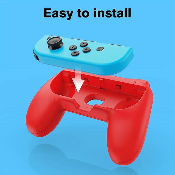 2-pak controller-håndgrebssæt, ergonomisk design til Joy-2-controllere, bærbart til familiesammenkomster, par, multiplayer-gaming