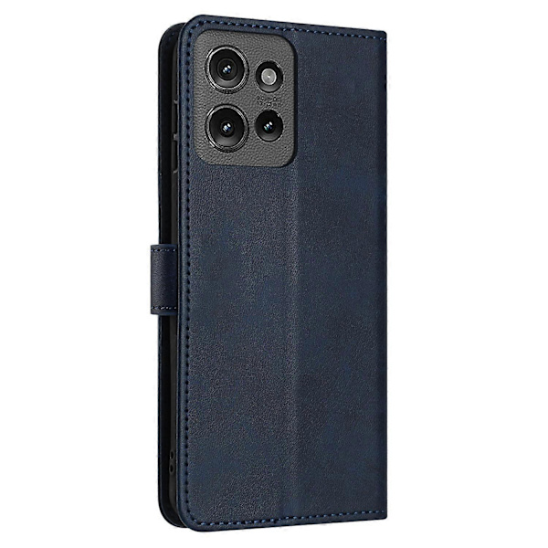 Solid Kalvtextur Flip Läder Telefonfodral (För Motorola Edge 50)