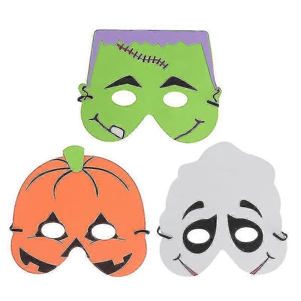 3 stk Halloween-masker til Halloween-dekorasjoner