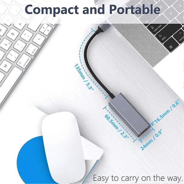 USB 3.0 Ethernet-adapter 1000 Mbps Gigabit bærbar høyhastighets tilbehør til bærbar PC USB-A til RJ45 nettverkskonverterer for Windows for Mac OS for Android