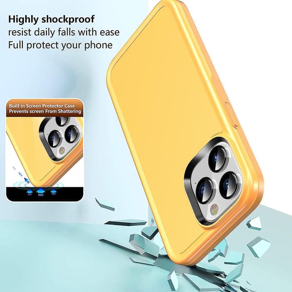Enfärgat telefonfodral för iPhone 13 Pro Max för iPhone 13 Pro Max Orange