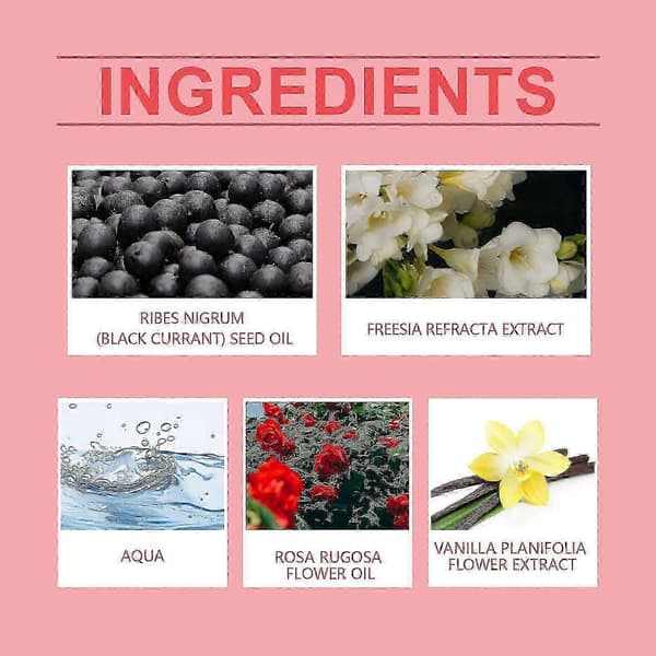 Freesia Parfymespray, Langvarig Forfriskende Rose- og Vaniljeduft, 10ml