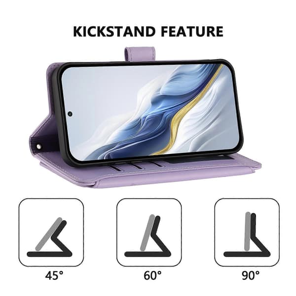 Fjäril Kärlek Blomma Multi-kort Dragkedja Plånbok Läder Telefonfodral (För Ulefone Note 18 Ultra / Note 18 Pro)
