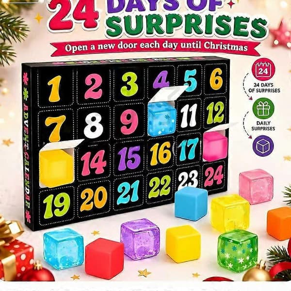 Julekalender, 24-dagers nedtelling med isbitformede fidget-leker