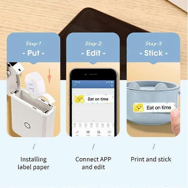 D110 termisk printer Bluetooth stregkodeetiketmaskine til kontor kommerciel lomme mini Bluetooth-printer med etiket