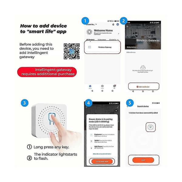 Mini Smart Switch Tuya Zigbee Smart Switch Breaker Støtter Dobbelkontroll Fjernkontroll App Stemme T