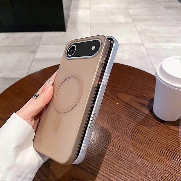 För iPhone 17 Air Fodral Kompatibel med MagSafe Exakta Utskärningar Matt PC Telefonfodral