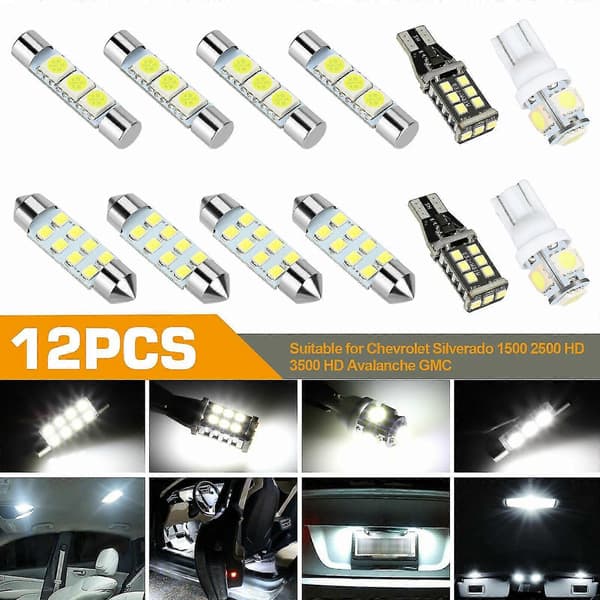 LED indvendig hvid lyspakke nummerplade til Chevy Silverado 1500 2500 2007-13