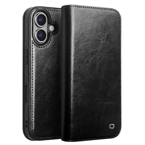QIALINO Läderfodral för iPhone 16