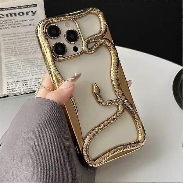 Kompatibel med iPhone 16 Pro Max Bumper Case 3D Snake Hollow TPU Telefoncover