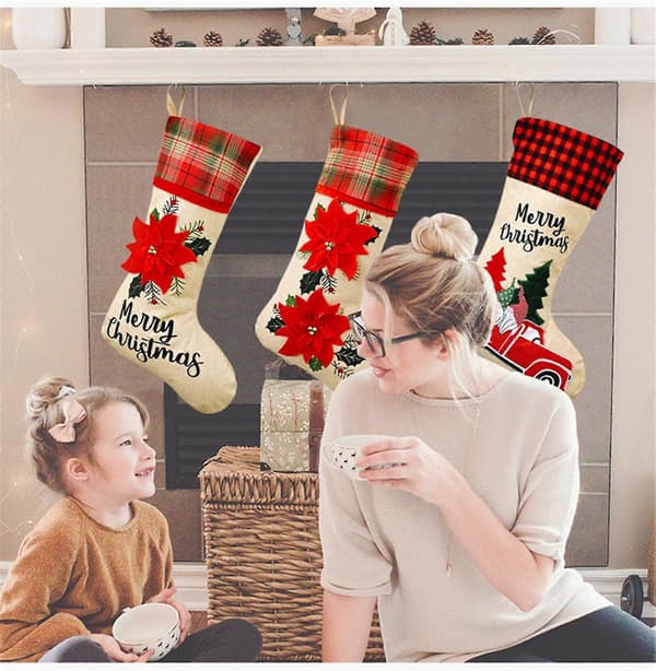 Julepynt strømper juletre anheng julestrømper