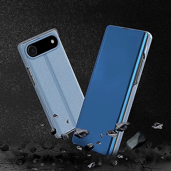 Kompatibel til iPhone 17 Air Case View Vindue Stativ Læder Flip Telefoncover