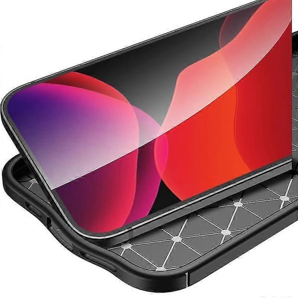 Til iPhone 13 Litchi tekstur TPU stødsikkert etui (sort)