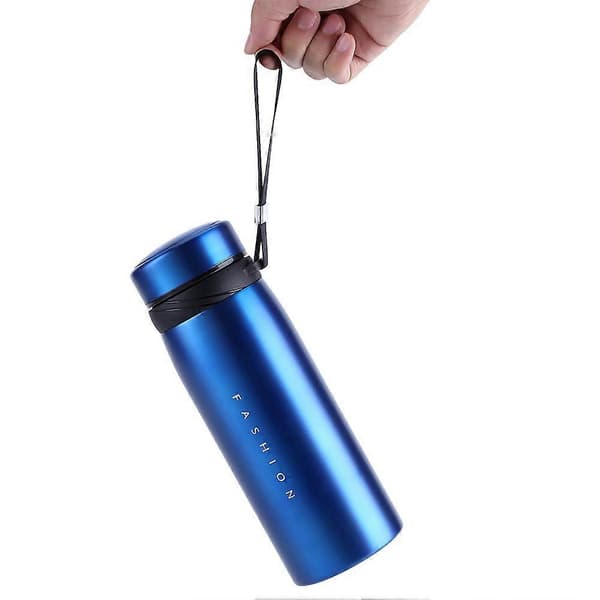 1 x 900 ml termoflaske i rustfritt stål for reisedrikker, te, kaffe (blå)