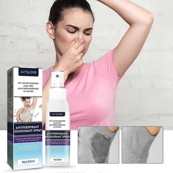 Aloe Vera Deodorant Spray - Lukt- och svettkontroll, Bärbar, Mångsidig, 60ml