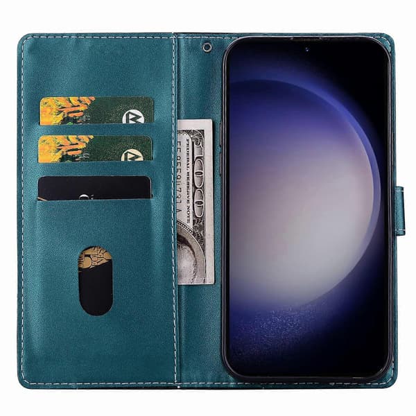 Präglat tvåfärgat läderfodral för telefon (För Redmi Note 14 Pro+ 5G / Poco X7 5G)