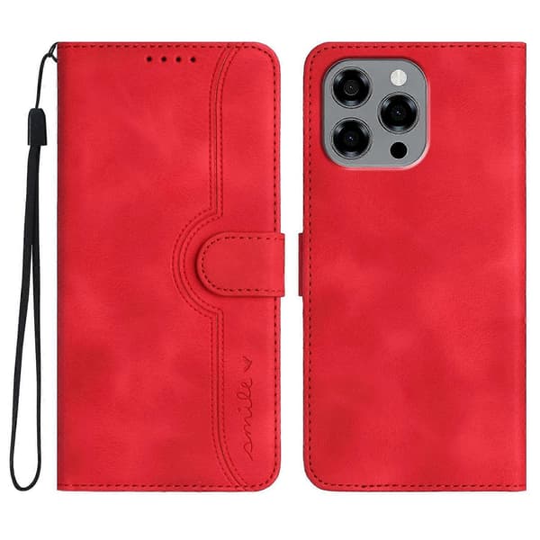 Hjerte mønster Skin Feel læder telefoncover til Doogee Note 58 / Note 58 Pro